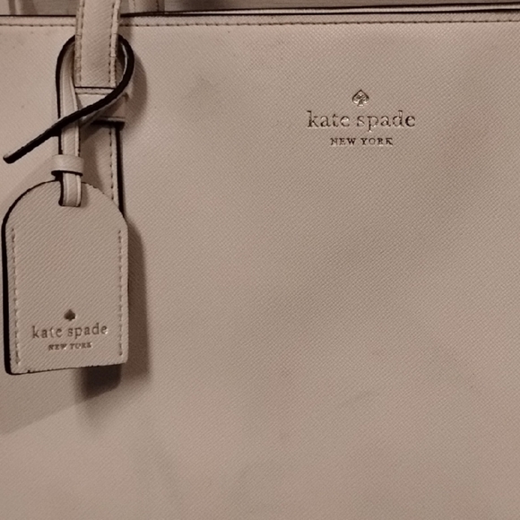 Kate Spade Saffiano Leather Cream Tote Bag - Picture 2 of 10